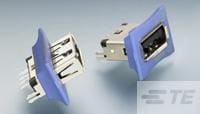 USB, A typr,w/ locking, VT, DIP, 30u