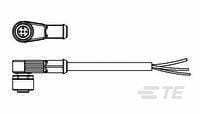 M8 x 1.0 Angled socket Pigtail LED-2273012-3