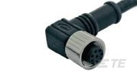 M12 FEMALE CONN. , R/A, PVC CABLE-1838258-2