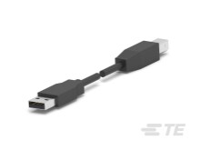 USB, A-B, 28/28, BLACK, 0.16M-1487594-3