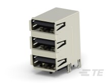 Tri-Stk USB,A Type,Rcpt.,R/A,DIP,G/F-2041495-1
