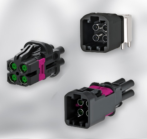 Sistema de conectores coaxiales MATE-AX en miniatura para la industria automotriz