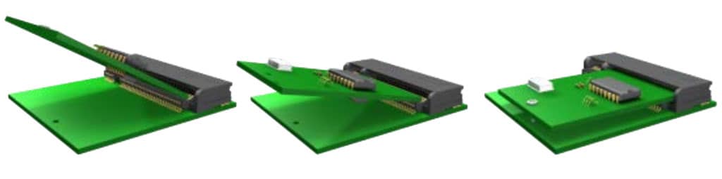 Figure 5: The M.2 Connector’s Three-Step Insertion Process