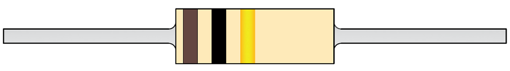 Tabla de códigos de colores de resistencias: resistencias de tres bandas