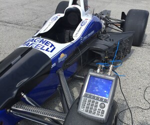 A look at the radio communication system inside the Formula E race car.
