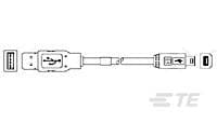 STD USB-A TO MINI-B ASSY 1.5M-1496476-2