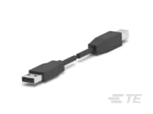 USB, A-B, 28/26, BLACK, 1.0M-1487595-1
