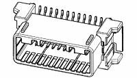 025 SMD CONNECTOR 16P CAP ASSY-1612040-2