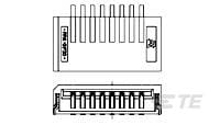 1mm FFC SMT H BOTTOM CONTACT ASSY, 10P-1-1735360-0