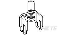 Busbar with contact pin size #8 Au plate-1857925-2