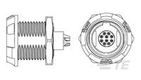 Asy,Recpt,10 Pos,0 Deg,Black,White Nut-1-1877069-0