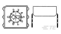 MRD16CRA=7MM RA ROTARY DIP HEX-7-1437584-8