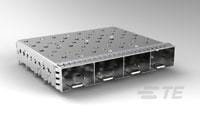 SFP+ 1x4 Cage, Heatsinks and Lightpipes-1-2149730-0