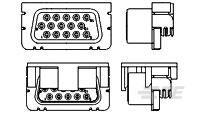 D-SUB,15P,R/A,SLIM,RVS,DIP, G/F-2041127-1