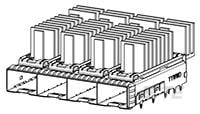 SFP+ 1x4 Cage, Heatsinks-2170682-1