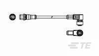 M12 strgt plug to M12 angled socket AA-2273116-2