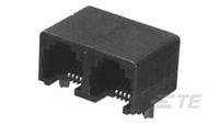 RJ11 6P4C,1x2ports,Dip,4P,Black,30u