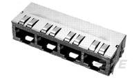 MOD JACK, RJ45, MULTIPLE, 1X4, 15u