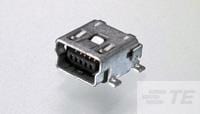 MINI USB, TYPE B, R/A, SMT, WHITE-1-1734327-1