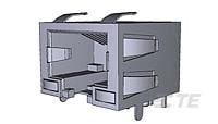 RJ45,8P8C,w/ Y,G LED,W/ panel,dip,30u