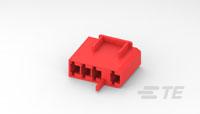 FASTON 250 REC HSG 4 CIR NYLON RED-521498-6