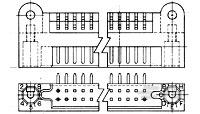 2 ROW BOX PIN 40 POS R/A-530942-2