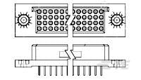 BOX II 4 ROW RECP ASSY 232 POS-533499-2