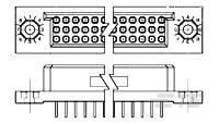 BOX II 3 ROW RECP ASSY 96 POS-533493-1