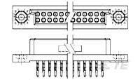 BOX II 2 ROW RECP ASSY 60 POS-533289-5