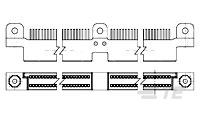 HDI SR50 RECP ASSY 2ROW 128POS-534467-1