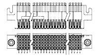 ASSEMBLY,RECEPTACLE,INTEGRAL,R.A.,TBC+,L-1-5535888-3