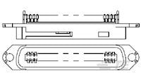 EMI PLUG ASSY, 50 POS, B SLOT-554338-1