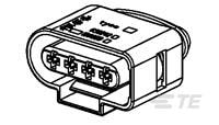 Receptacle Assembly, 4 position, Sealed,-638245-2