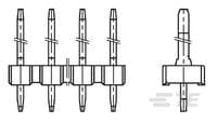 32P MOD1 UNSHROUDED HEADER, ST, 0.8 Au-3-826544-2