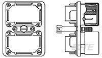 DUAL PLUG ASY W/MALE JACKSCREW-207596-1