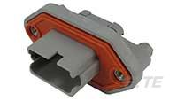 REC, 12P, GRY, E, ENH KEY, CAP, FLANGE,A-DT04-12PA-FL02