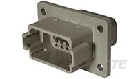 REC, 12P, GRY, N, FLANGE, A-DT04-12PA-L012