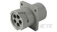 REC, 5P, GRY, N, NO KEY, FLANGE, 16-HD10-5-16P-B009