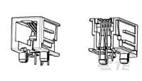 Modular Jack SE, 6/4, Gold flash,Gray-1705950-5