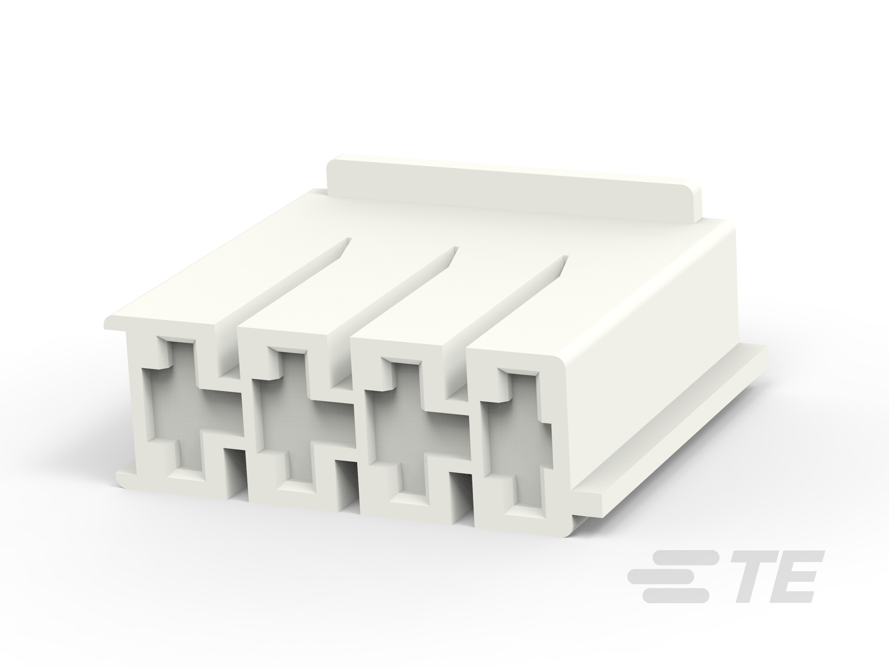 187 FASTON HSG.,REC.,4 POS,NATRUAL-281370