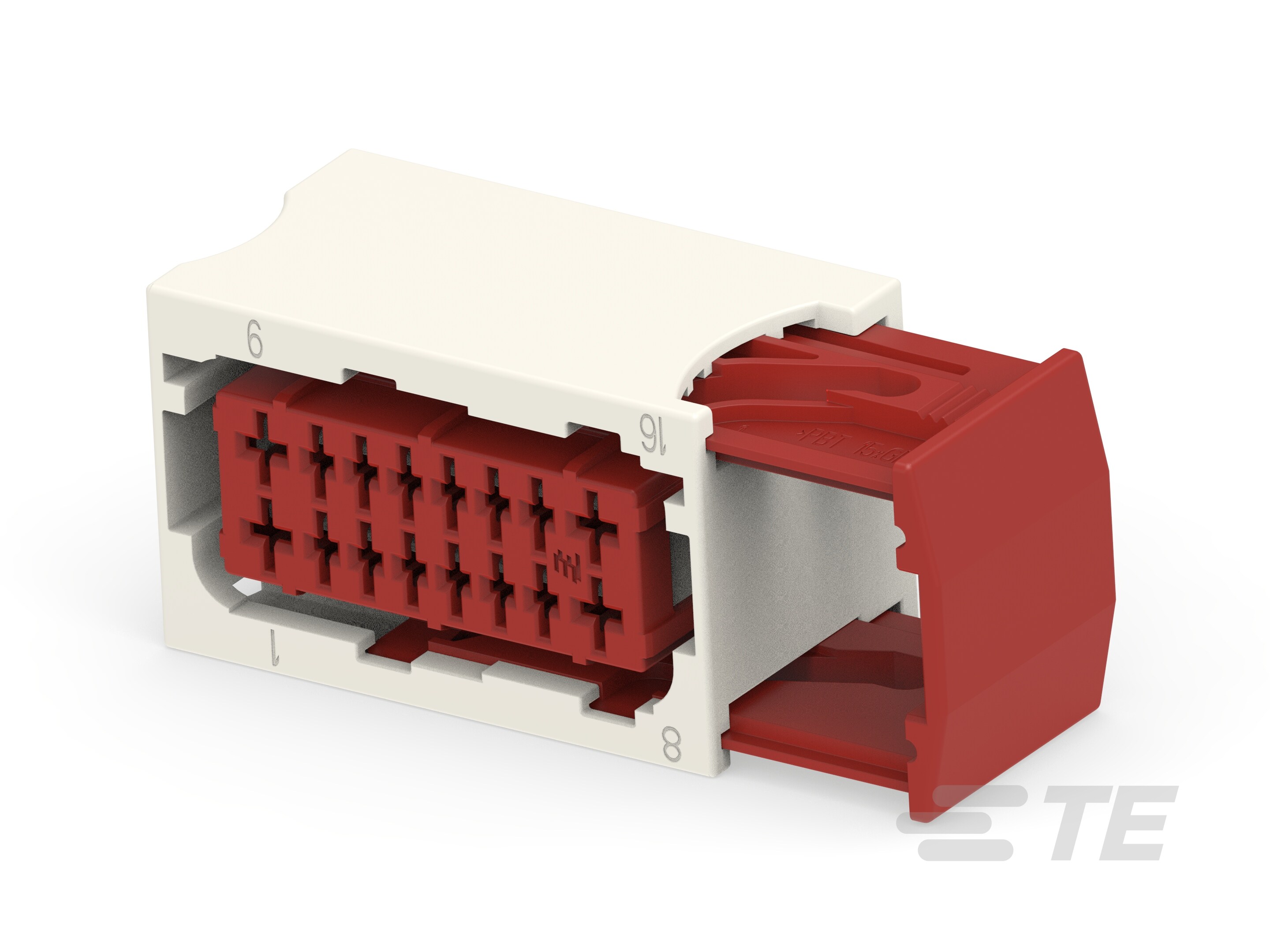 16W HYBRID RCPT HSG WHITE-185760-4