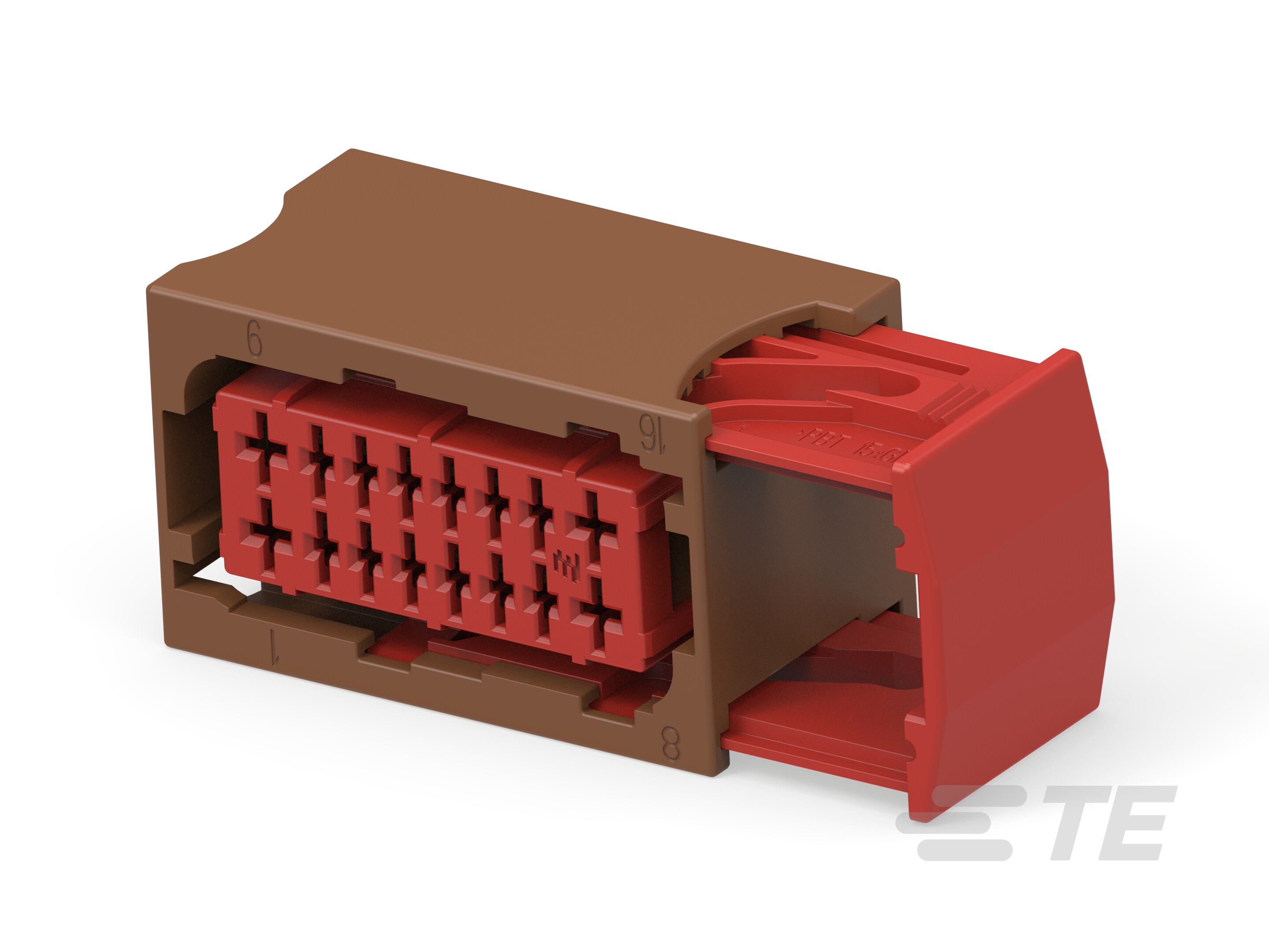 16W HYBRID RCPT HSG BROWN-185760-5