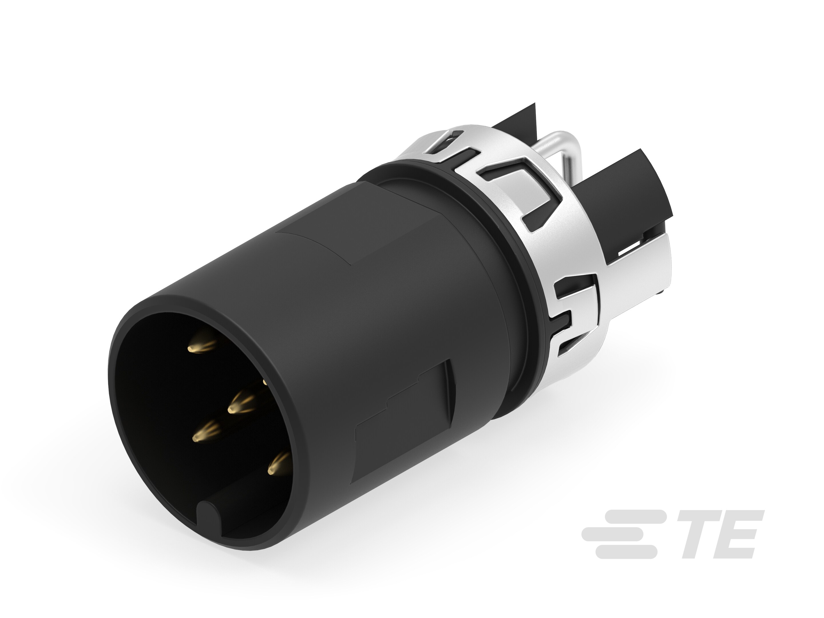 M12 MALE, A CODE, RA, 5P THR REAR MOUNT-225254-E