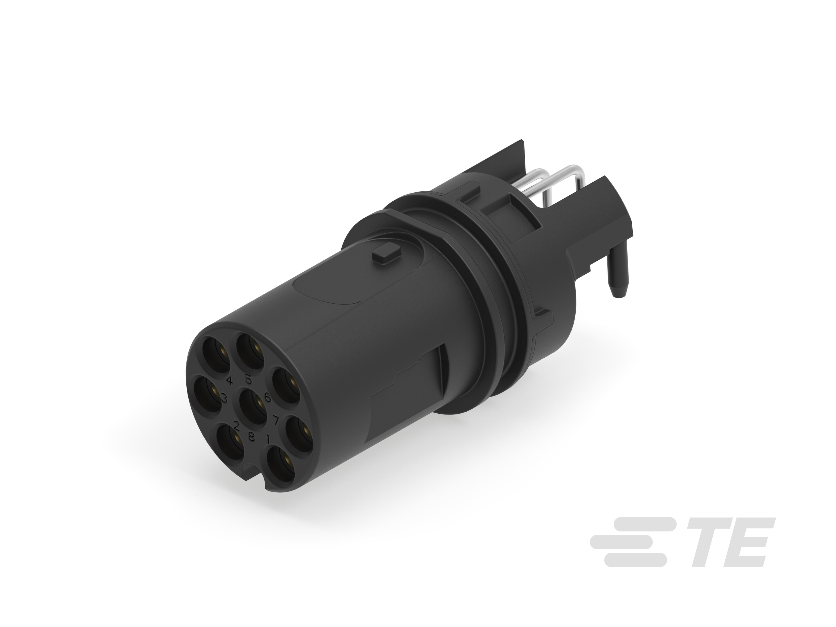 M12 FEMALE, A CODE,RA, 8P THR REAR MOUNT-225300-E
