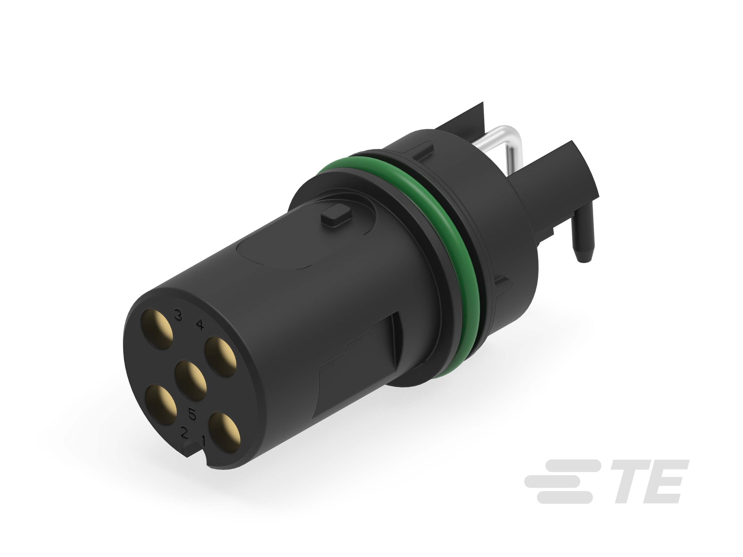 M12 FEMALE, A CODE,RA, 5P THR REAR MOUNT-225457-E
