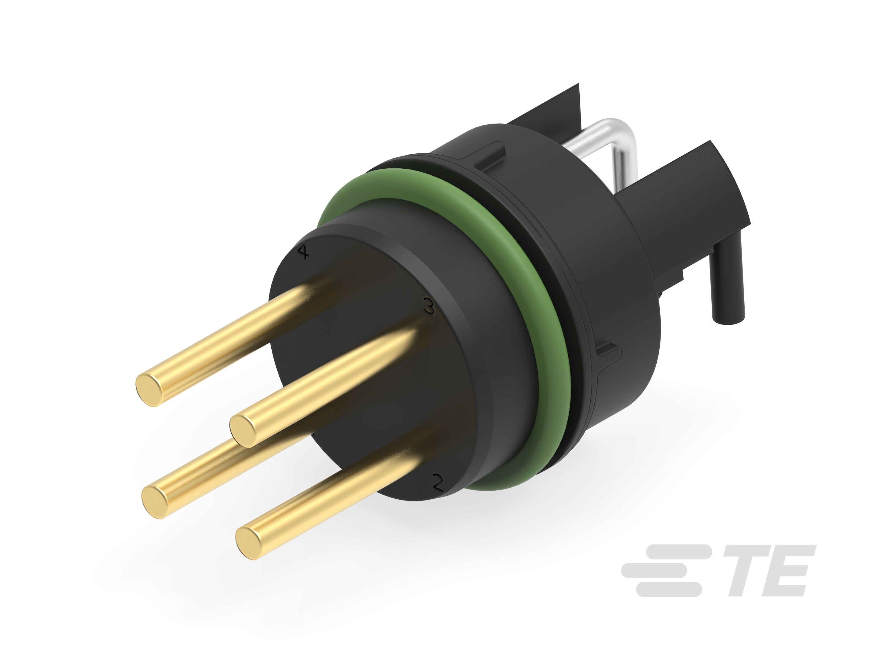 M12 MALE, UNI CODE,RA, 4P THR REAR MOUNT-235042-E