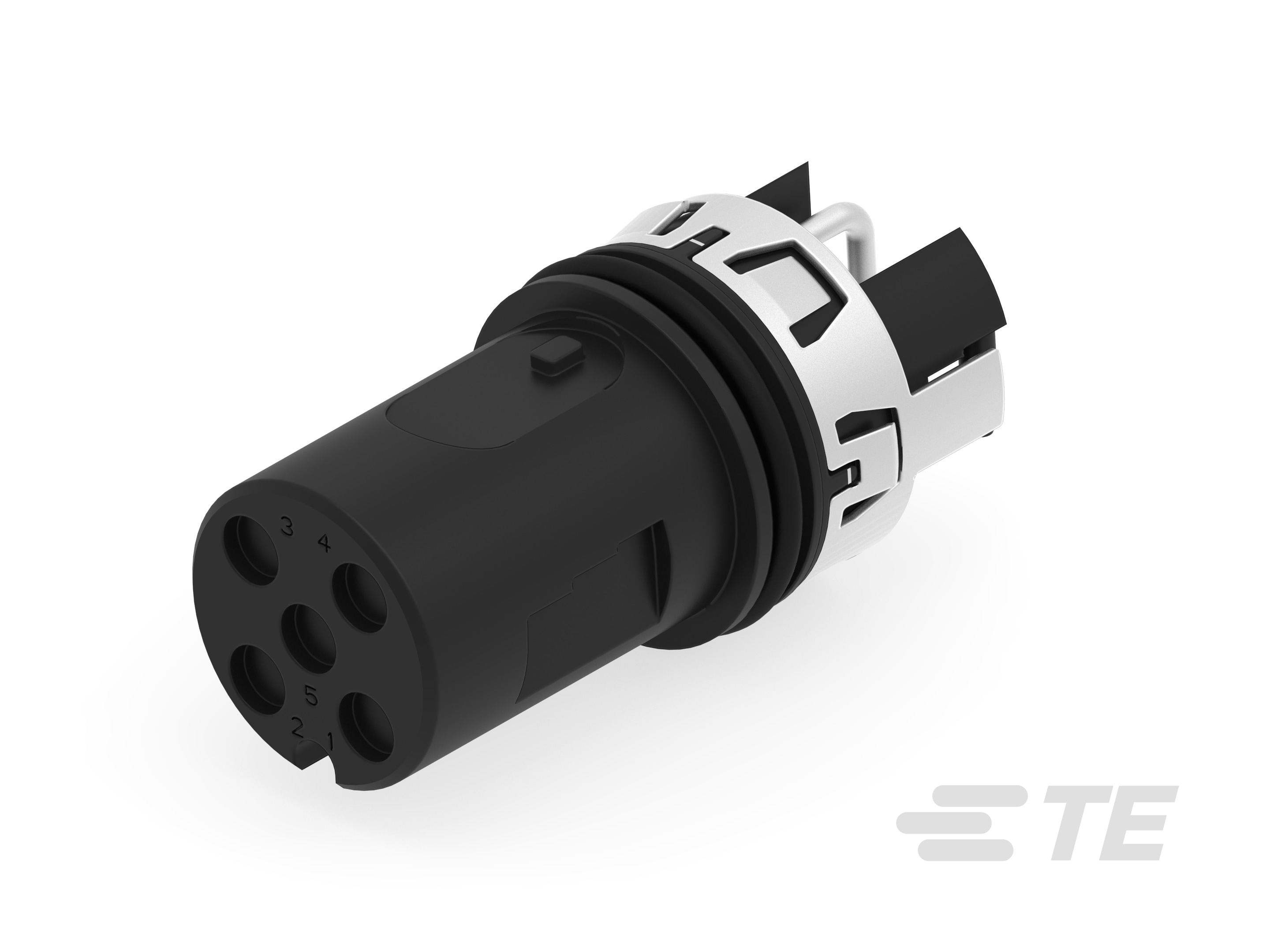 M12 FEMALE, A CODE,RA, 5P THR REAR MOUNT-235164-E