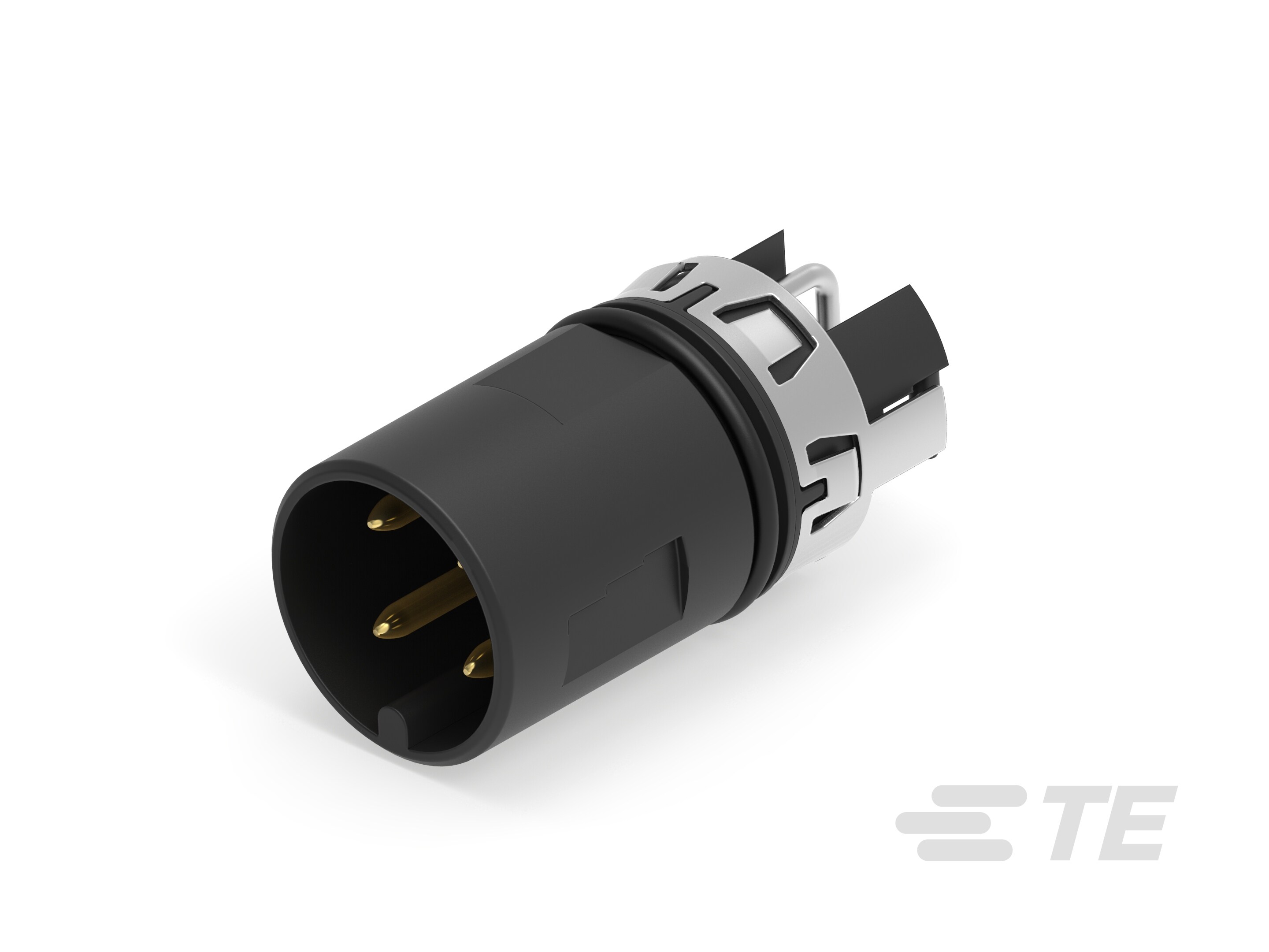 M12 MALE, A CODE, RA, 4P THR REAR MOUNT-235171-E