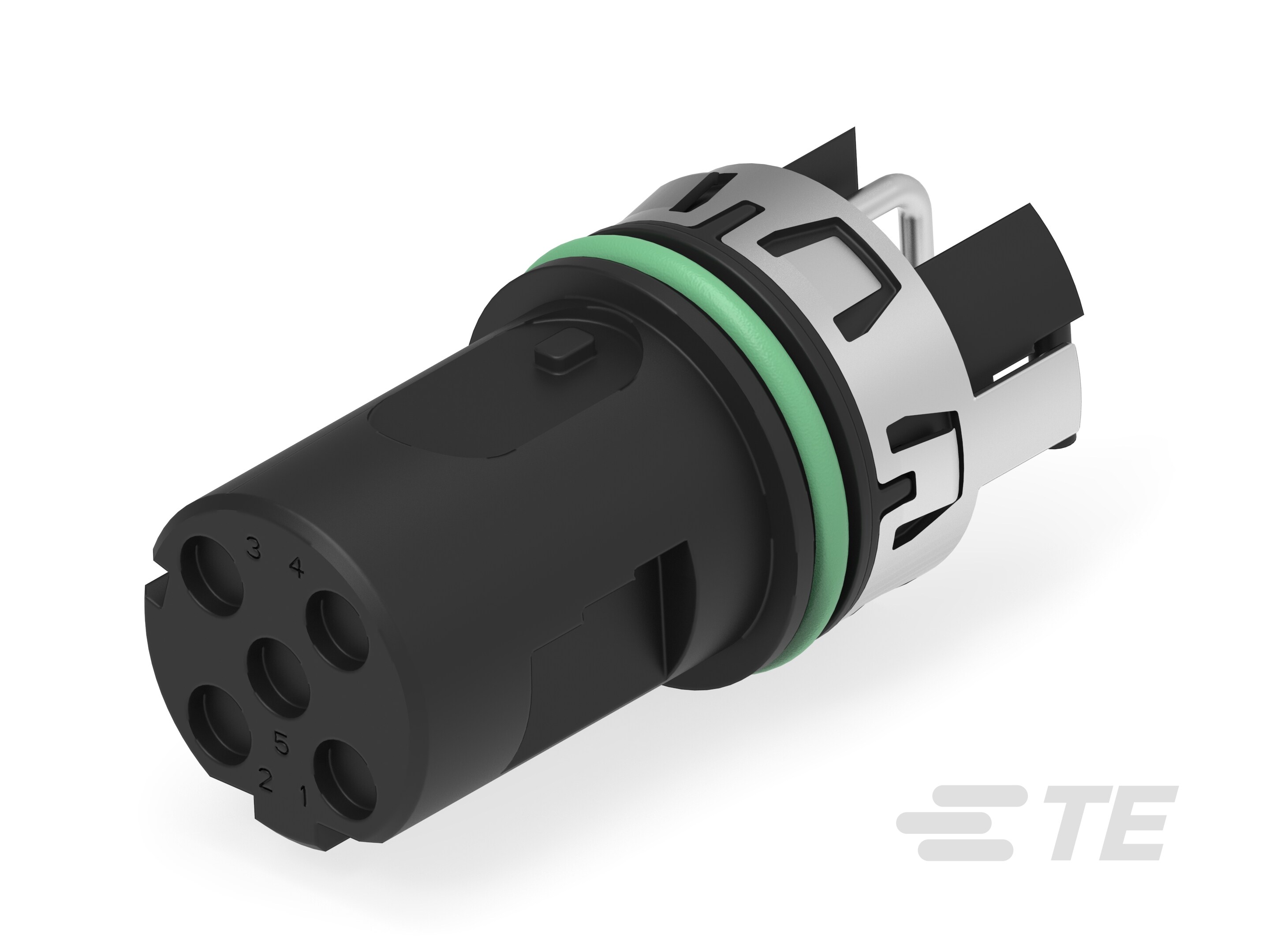 M12 FEMALE, D CODE,RA, 4P THR REAR MOUNT-235190-E