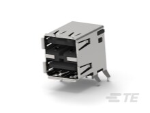RECEPTACLE ASSY RIGHT ANGLE STACKED THRU-292323-2